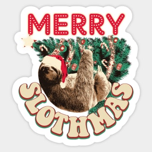 Merry Slothmas Sticker